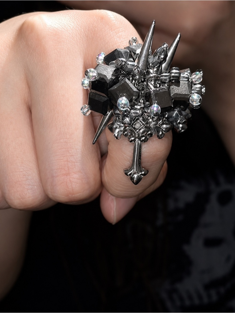 OOAK Avant Garde Cyberpunk Gothic Statement Jewelry